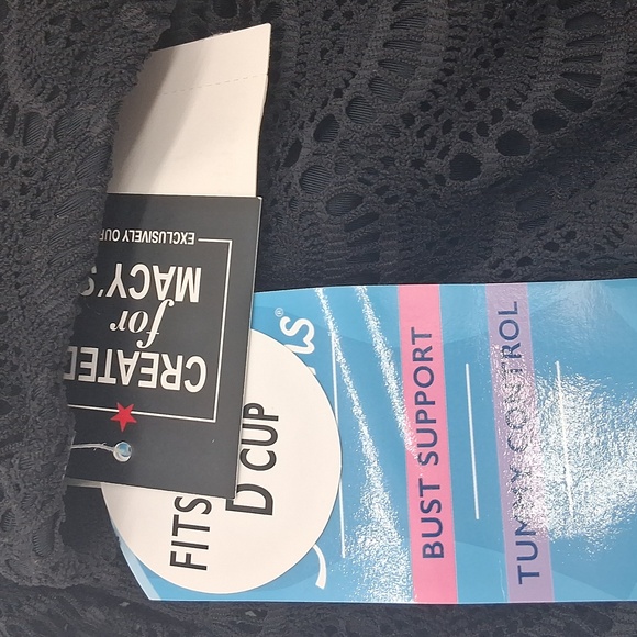 Swim Solutions Tummy-Control Flyaway Swimdress Black 12 - Picture 10 of 10